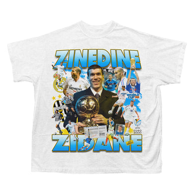 ZINEDINE ZIDANE BOOTLEG TEE JUVENTUS REAL MADRID FRANCE 98
